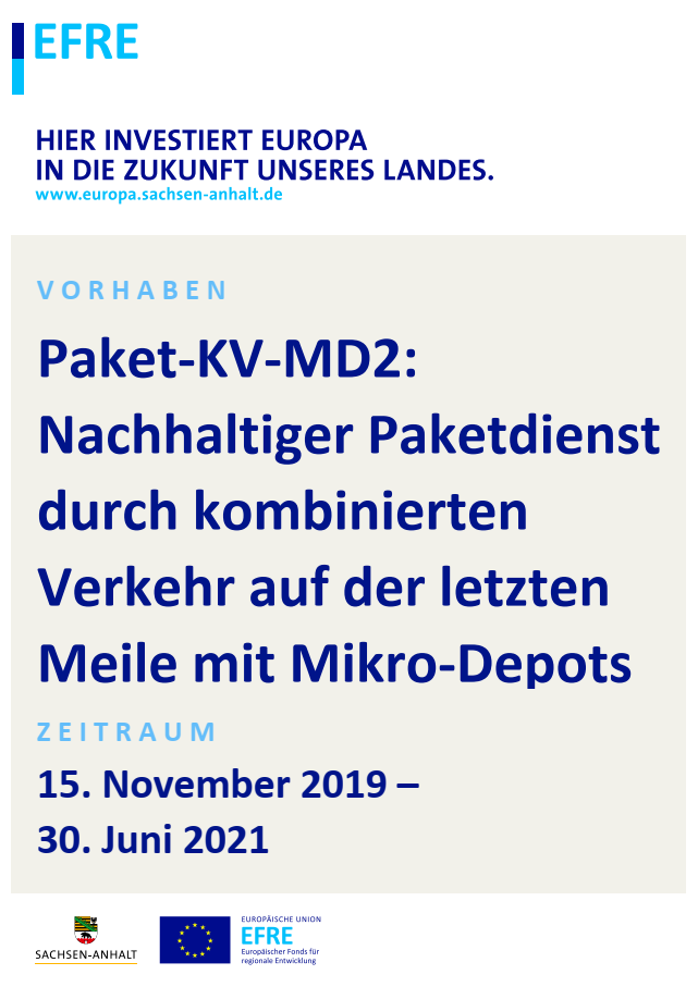 Publicly funded project: Paket-KV-MD2: Sustainable parcel service through combined last mile transport with micro depots